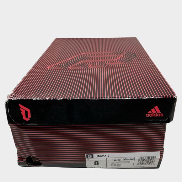 Adidas Dame 7 Mens 8 Black Red Basketball Shoes Performance Ima Visionary - Picture 6 of 13